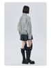 Retro Hong Kong Style Stand Collar Lapel Denim Jacket for Petite, New Early Spring Trend, Loose Fit, Distressed, and Slimming.