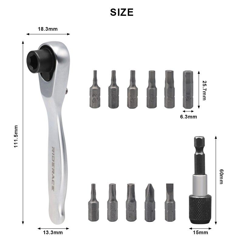 Zestaw kluczy grzechotkowych do rowerów, szybkozłączki, narzędzia naprawcze, klucz imbusowy 1/4, śrubokręt, narzędzie ręczne, akcesoria do naprawy rowerów