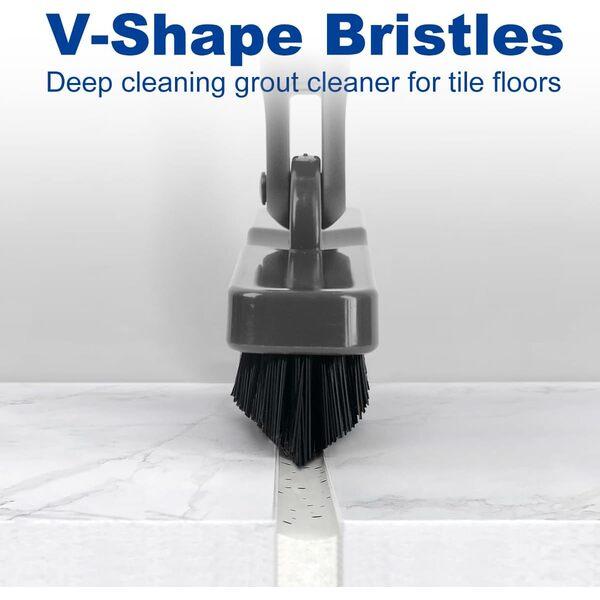 CELOX z Długim Uchwytem, Szczotka do Czyszczenia Fug Płytki Podłogowe, do Prysznica