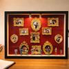 LED-Licht DIY Mini-Museum Silhouette Box 8 Mini-Figuren Miniatur Schreibtisch Fotorahmen Schattenbox Rahmen Goldene Rahmen