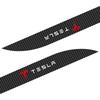 2Pcs Carbon Car Door Side Skirt Sill Stripe Sticker Anti-scratch Refit Sticker For Tesla Model 3 Model X S 2016-2020 Decals TM3 TMX TMS Decal