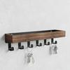 Multifunctional Wooden Key Holder Durable Household Key Rack Organizer with 6 Hooks Wall Mounted Key Holder for Entryway Decor