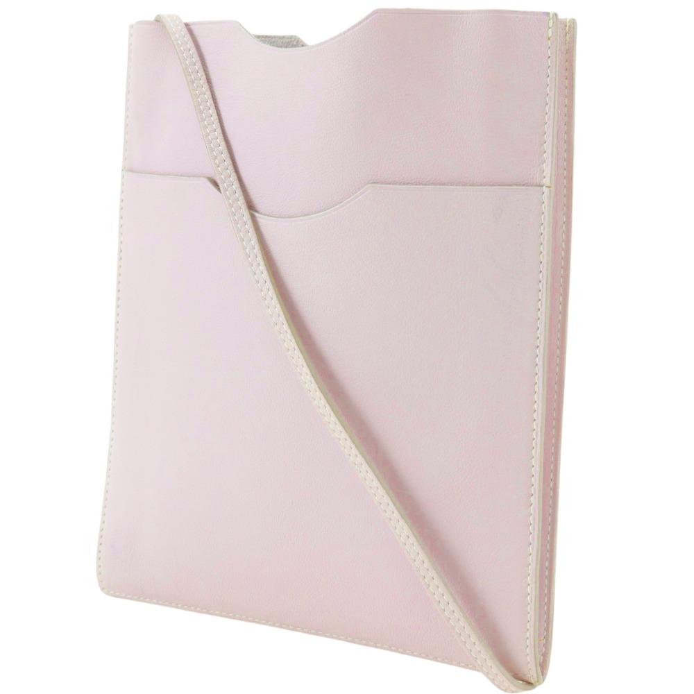 Hermes Onimetu Shoulder Bag Pink Calfskin Women Used