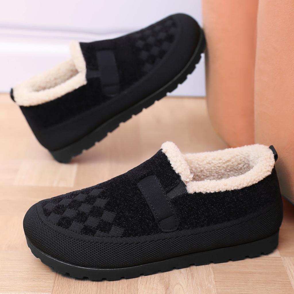 Women's Shoes, Cotton Boots, Winter New Style with Added Velvet and Thickened One Foot Snow Boots, Casual Anti Slip Versatile Cotton Shoes