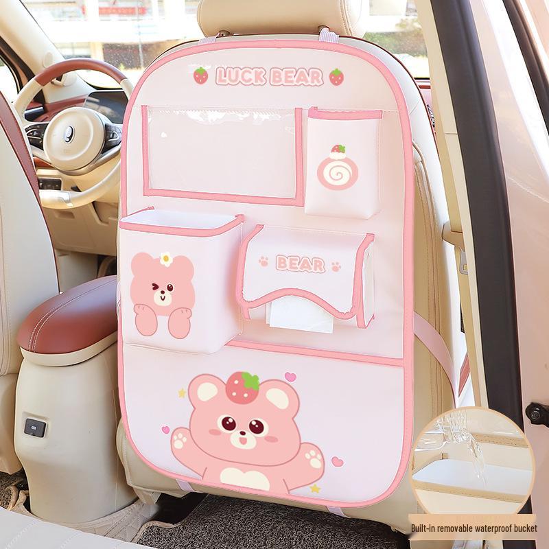 

Мультяшный органайзер на спинку автомобильного сиденья: Многофункциональный протектор спинки сиденья и сумка для хранения