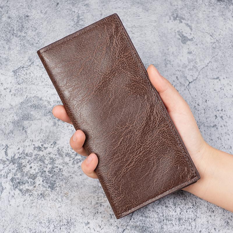 

Men s wallets long ultra-thin youth multi-card leisure wallet card package Japanese and Korean students retro wallet.