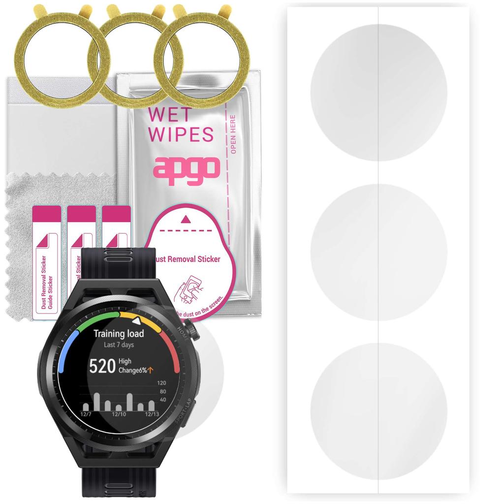 3x Apgo Hydrogel Screen Protector for Huawei Watch GT Runner, Hydrogel Film, with Positioning Layer Easy Installation
