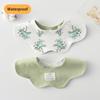 New Waterproof Two-sided Usable Baby Feeding Drool Bib Infants Wave Petal Saliva Towel Soft Burp Cloth For Toddler Kids Bibs