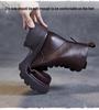 Women's British Style Genuine Leather Ankle Boots - 2024 Autumn/Winter Martin Boots with Thick Soles, First Layer Cowhide, Lightweight and Stylish.