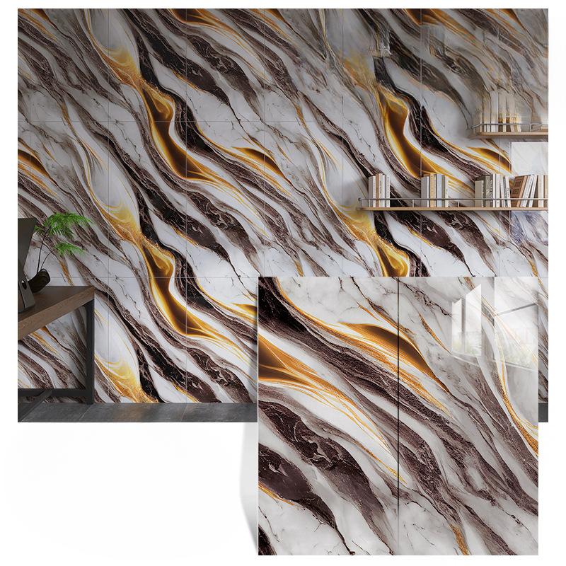 600mm×300mm Marmor Küchen Ölfest Folie Herd Wasserdicht Feuchtigkeitsbeständig Selbstklebende Tapete Arbeitsplatte Schrank Renovierung Fliesenaufkleber
