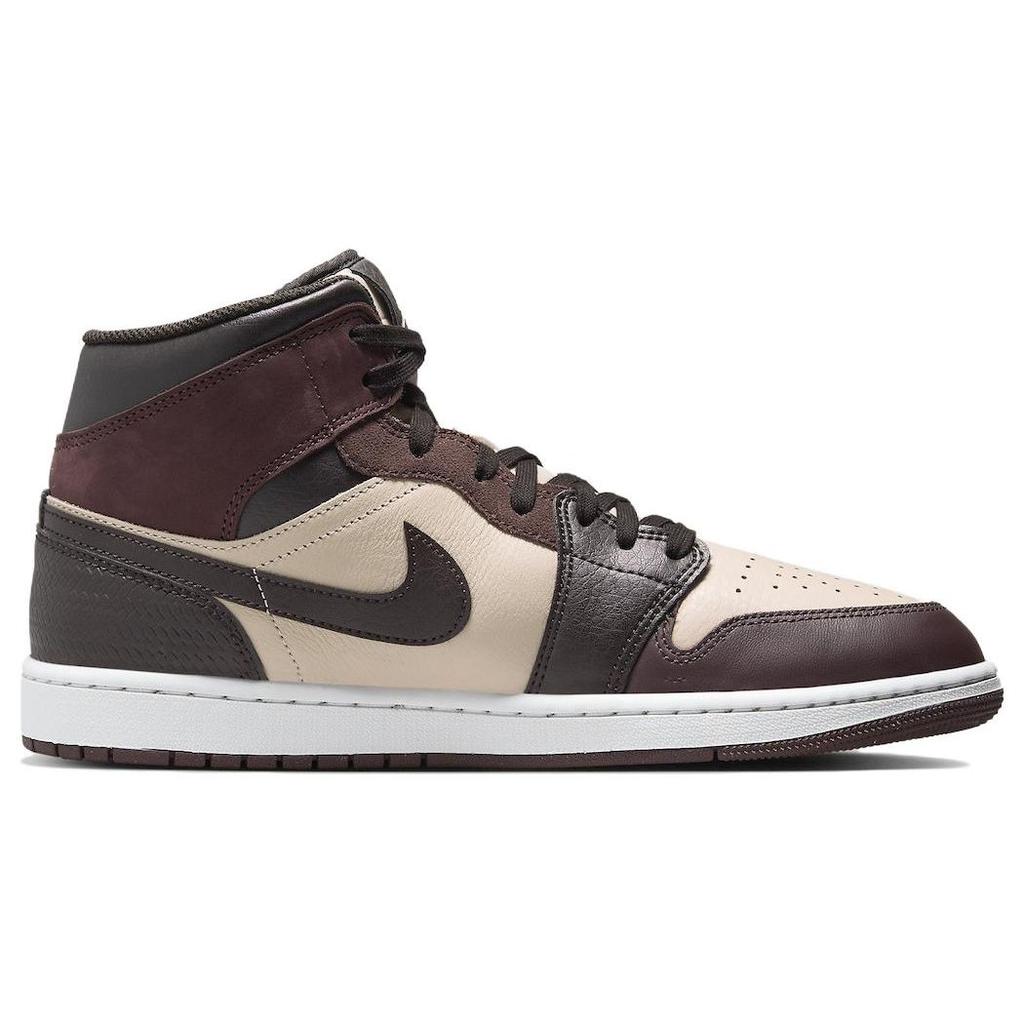 Air Jordan 1 Mid SE Paris YMCA Homme Baskets Marron Velours-Brun Terre FZ4359-200