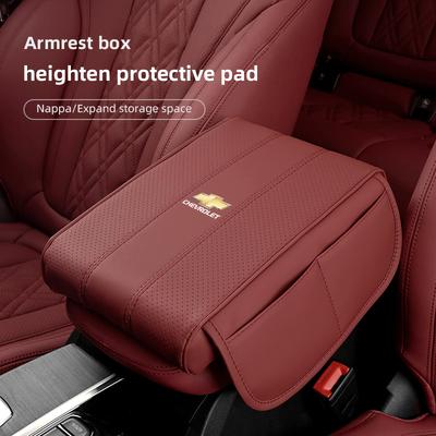 5CM Car Leather Armrest Box Height Pad Memory Foam Armrest Mat For Trax Niva Avalanche Orlando Kalos Equinox Z71 Sonic