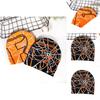 Trendy Gothic Knit Beanie With Spider Web Motif For Casual And Hiphop Looks
