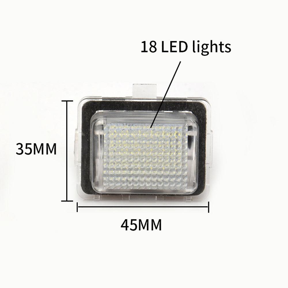 1Pair A2218200456 LED License Plate Lamp For Mercedes W204 W212 W221 C E S Class