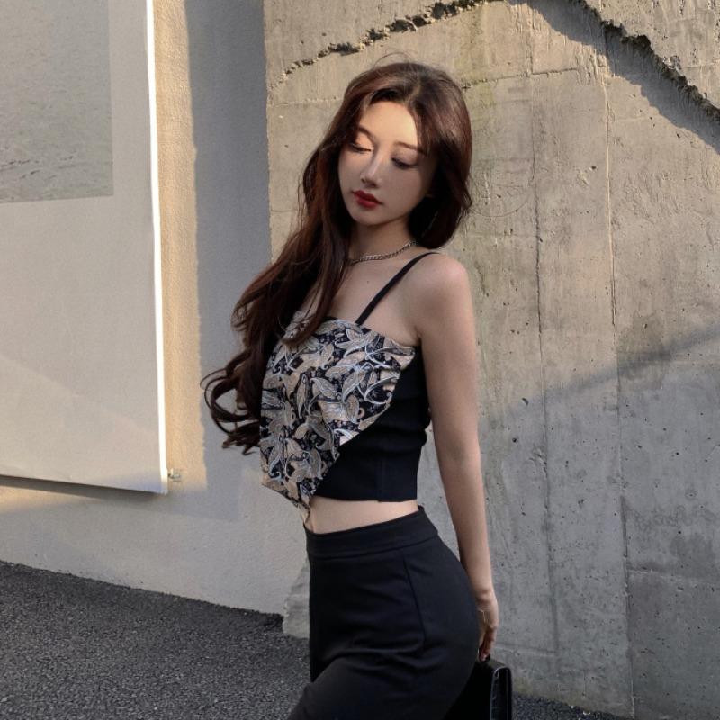 Summer Small Suspender Vest for Women In Summer Interior Design Retro New Versatile Tops for Outer Wear