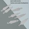 100 Pcs Needle Threader Stainless Steel Needle Threader Sewing Supplies Hand Sewing Needle Threader Tool for Craft