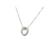S925 Sterling Silver Ring Necklace Female Niche Design High -Level Sense Fashion Double Ring Link
