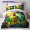 Neymar Pattern Bedding,Quilt Set Quilt Cover Pillowcase Home Birthday Gift(1 * duvet cover + 2 * pillowcase, without core)