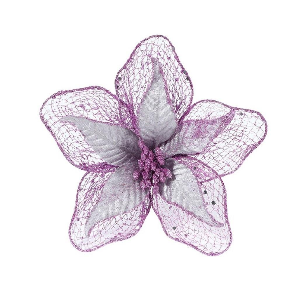 23cm Weihnachtsstern Glitzer Blume Weihnachten Hängende Ornamente Künstliche Weihnachtsblumen DIY Weihnachtsbaumschmuck Partyzubehör