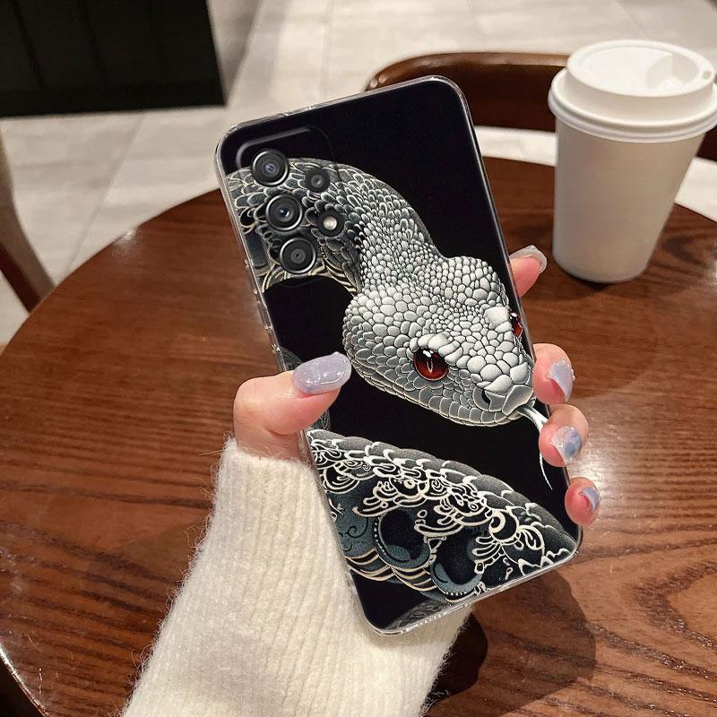 Snakes and Women Clear Soft Phone Case For Samsung Galaxy A56 A57 A37 A55 A54 A36 A35 A26 A25 A16 A17 A07 A52 A34 A73 A21s Cover