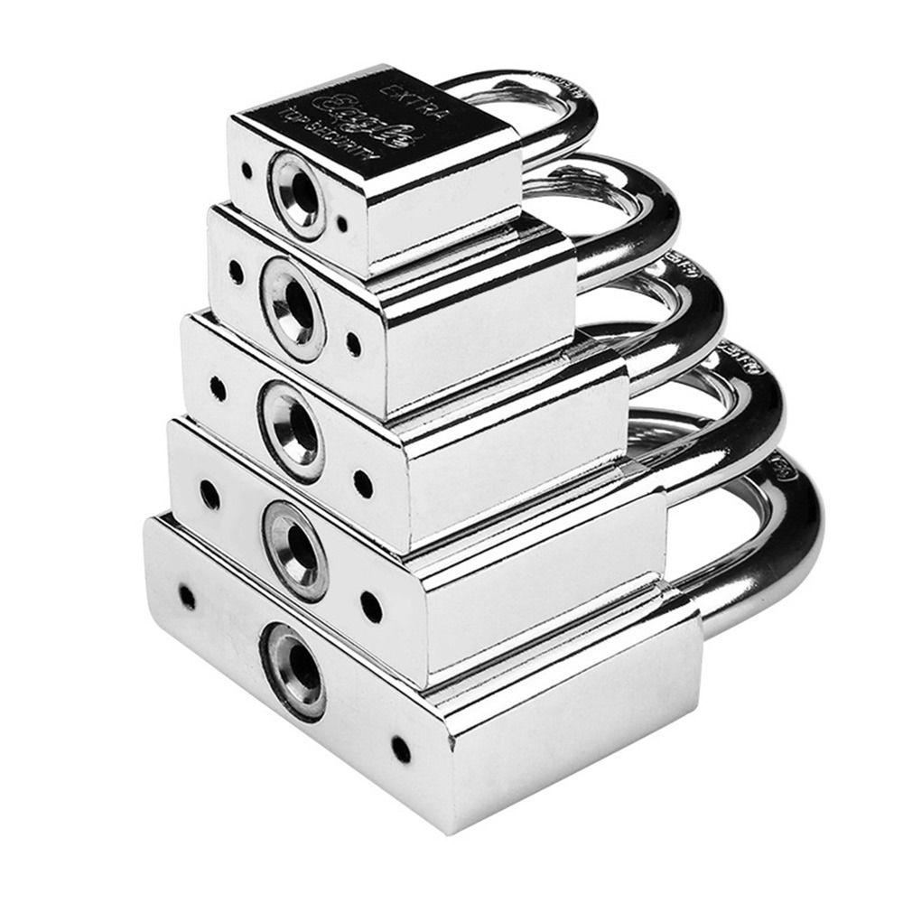 Hardened Lock Beam Drawer Cabinet Padlock Silver Dormitory Door Lock Backpack Zipper Lock  Home
