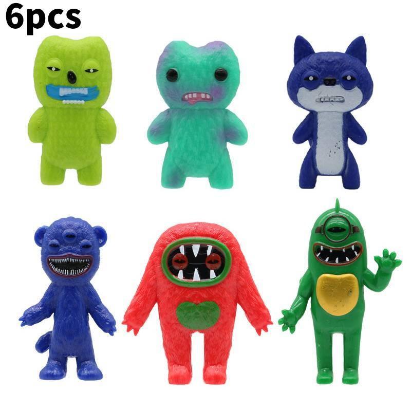 6pcs Action Fuggler Figure Model Anime Displays Toy Cartoon Doll Gifts Kids