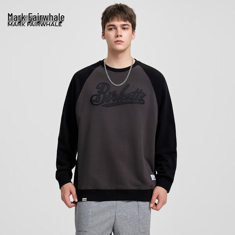 

Mark Fairwhale Men s Letter Color-block Sweatshirt 3XL