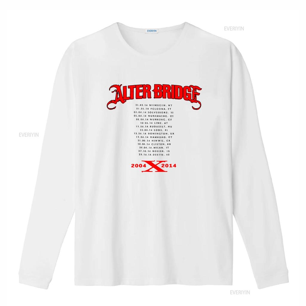 Alter Bridge Fortress 2014 Tour Dates Band Concert T Shirt Vintage Washed Designer Clothes Homme Comfortable Unisex Streetwear