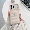 Crossbody Magnetic Lychee Grain Cards Solt Leather Phone Case for iPhone 17 Pro Max 16 Plus 15 14 13 12 Pocket kickstand Cover
