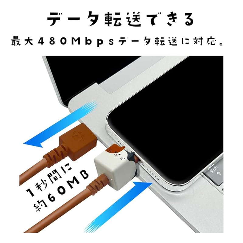 rasta banana Moba meow Chewy cable charging communication cable USB Type-A to Type-C 1.0m Micke R10CAAC3A06MIK