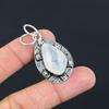 Daughters Day Deal Rainbow Moonstone Stone Sterling Silver Handcrafted Pendant