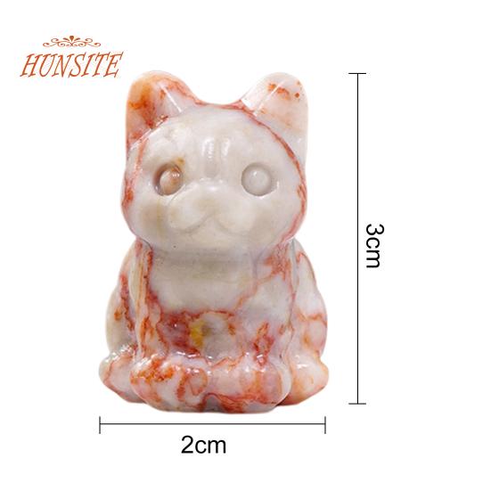 Faux Crystal Cat Statue, Adorable Appearance, Mini Lucky Cat Figurine