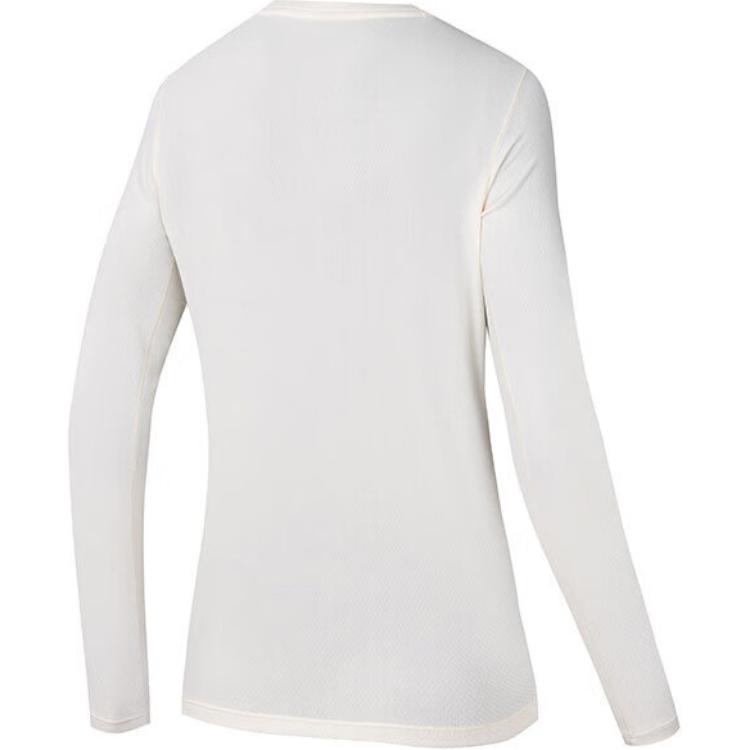Anta Running Series Fitness Knitted Raglan Long Sleeve T-Shirt Women Tops Vanilla Cream 962435403-1