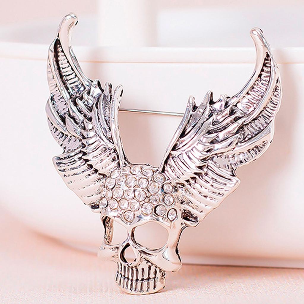 Drill Skull Brooch Sparkling S Fashion Personality Brooch Accessories for Suit Coat