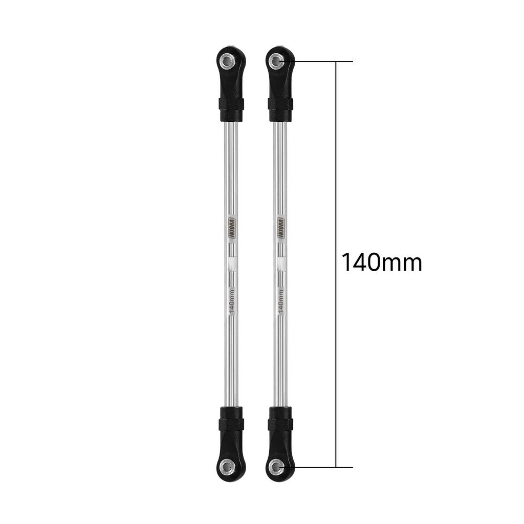 Injora Stainless Steel Builders Links With Rod Ends For 110 Rc Crawler Car