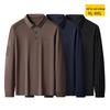 DIBINZE Men's Plus Size Casual Long Sleeve Polo Shirt