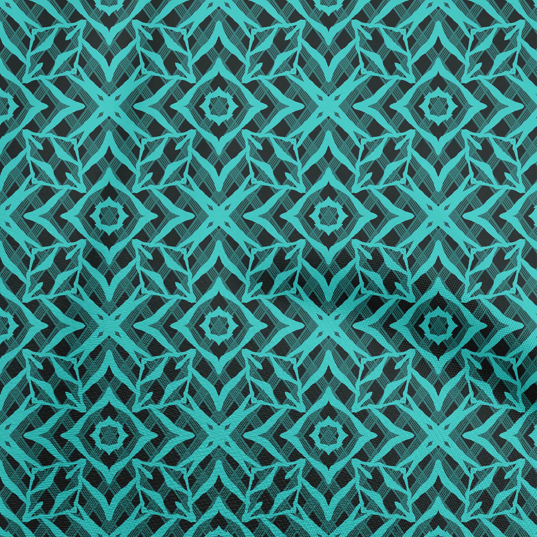 

oneOone Бавовняна флекс Темно-персикова тканина Геометричний одяг Тканина для стьобання своїми руками Тканина з принтом на двір 40 дюймів 42 Inch Wide - Viscose Chiffon бірюзові зелений колір