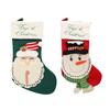 Stylish Santa and Snowmans Christmas Stocking Warmth Knitting Holiday Decoration Portable Accessory for Gifting