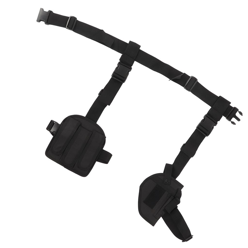 Beinholster aus Oxford-Gewebe, multifunktional, tragbar, Schnellziehholster, schwarze Oberschenkeltasche für Outdoor-Aktivitäten