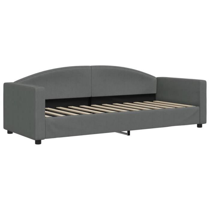 VidaXL Daybed with Mattress Dark Grey 80x200 Cm Fabric 3197166