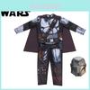 Star Wars Mandalorian Halloween Costume Set For Boys; Jumpsuit Mask And Cape Included!