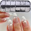 Nail Art Charme Dekoration Mix Halbe Form Design 3D Kristall Wasser Diamant Nagelzubehör