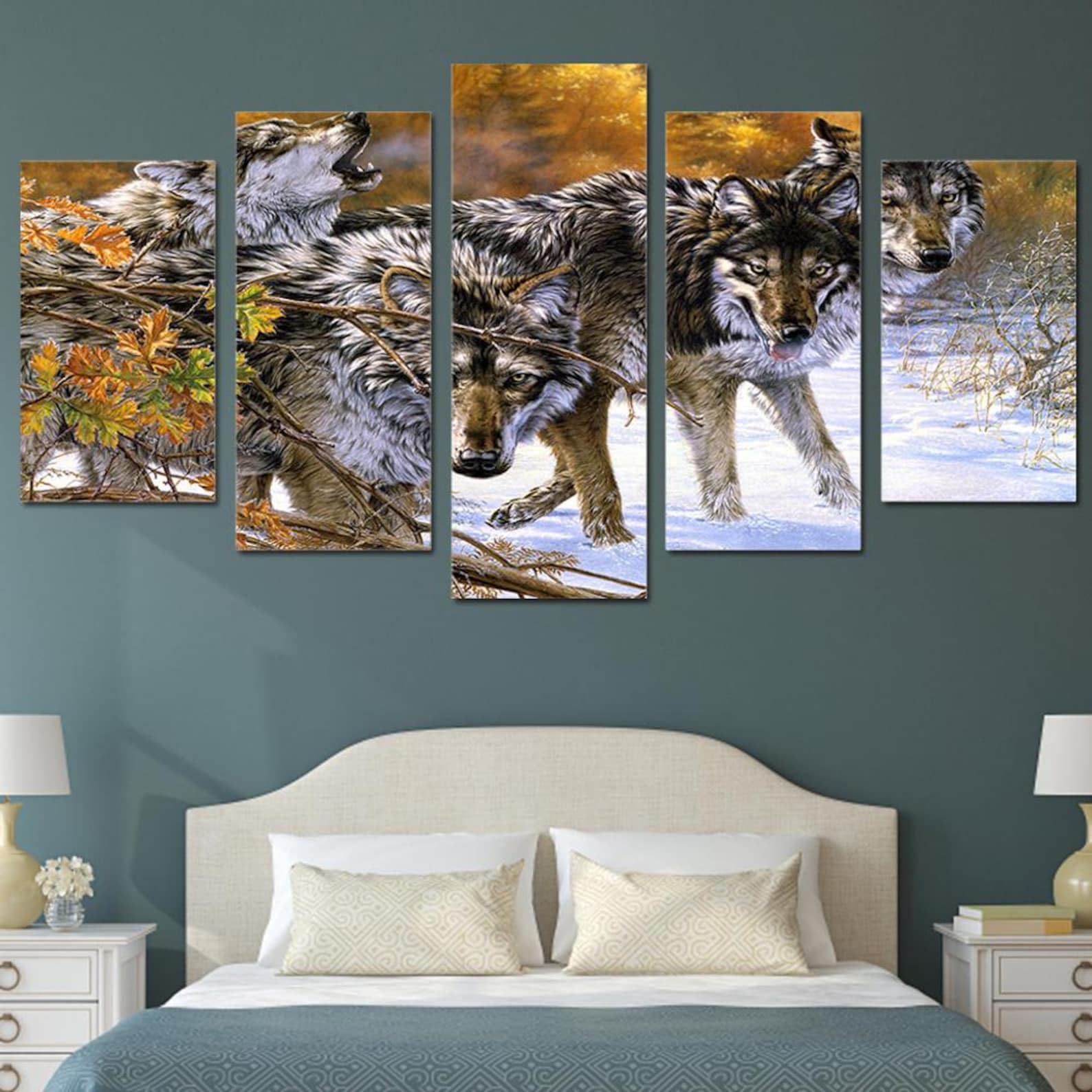 

Interior Wall Decor 5 Panel Canvas Wall Art 20X35 20X45 20X55CM