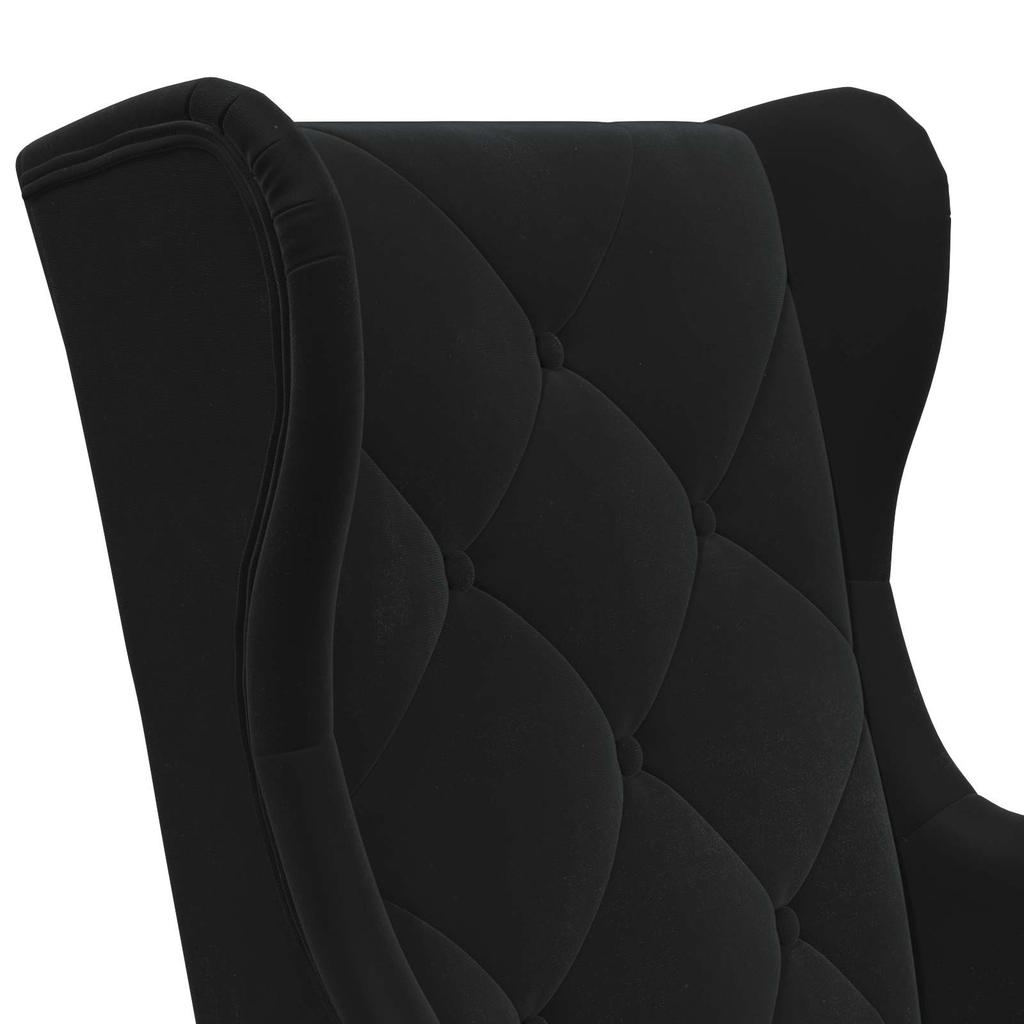 Black Velvet Armchair