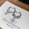 Broken Galaxy~ Zircon Round Star Ear Buckle Light Luxury Advanced Sense Exquisite Earrings Temperament Sweet Versatile Earrings