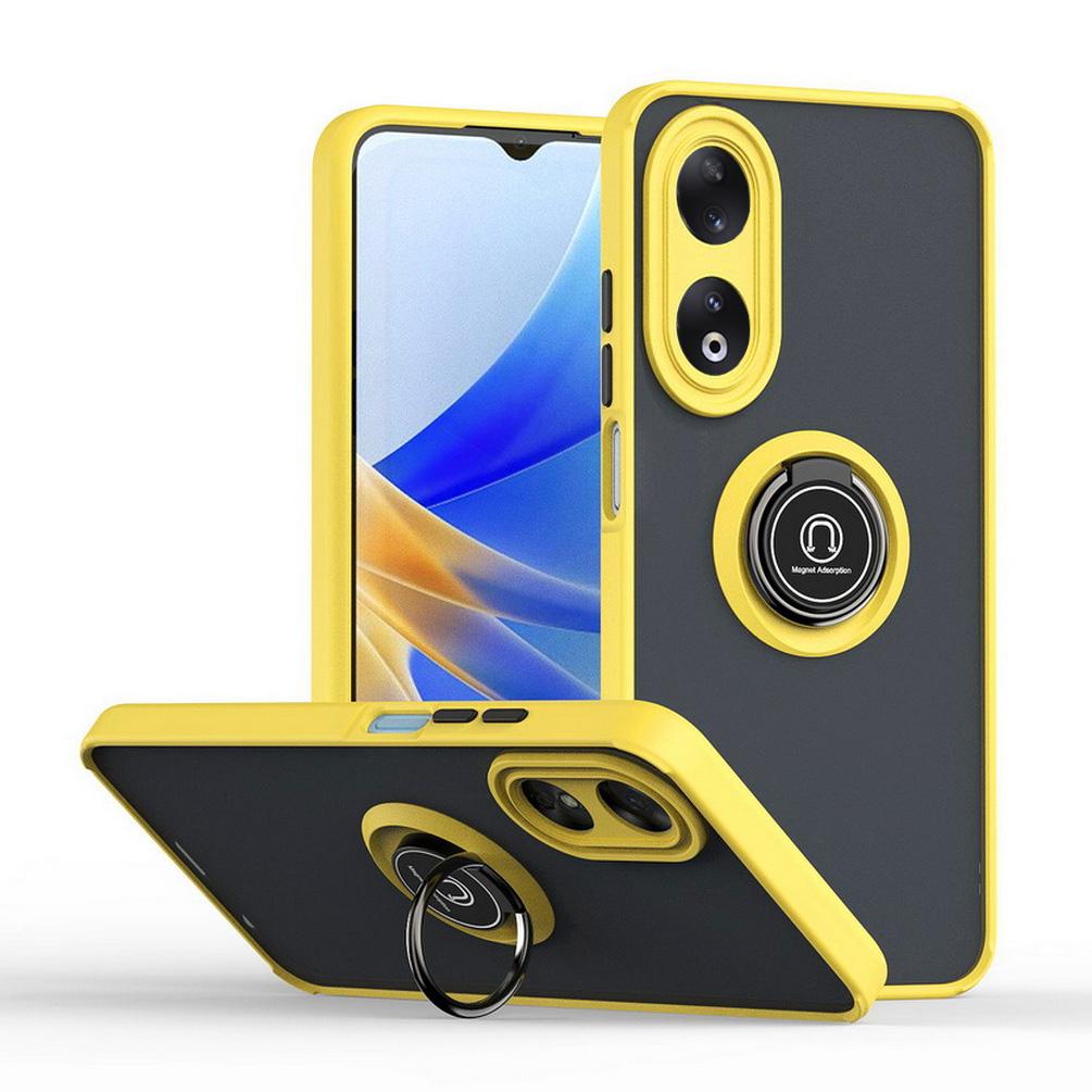 

Чехол-держатель с вращающимся кронштейном для Honor 90 70 60 X7A X8A X9A X6 X7 X8 X9 X30i Honor Magic 5 Pro 4 Lite, чехол-держатель для автомобиля с кольцом для пальца For Honor X30i жёлтый