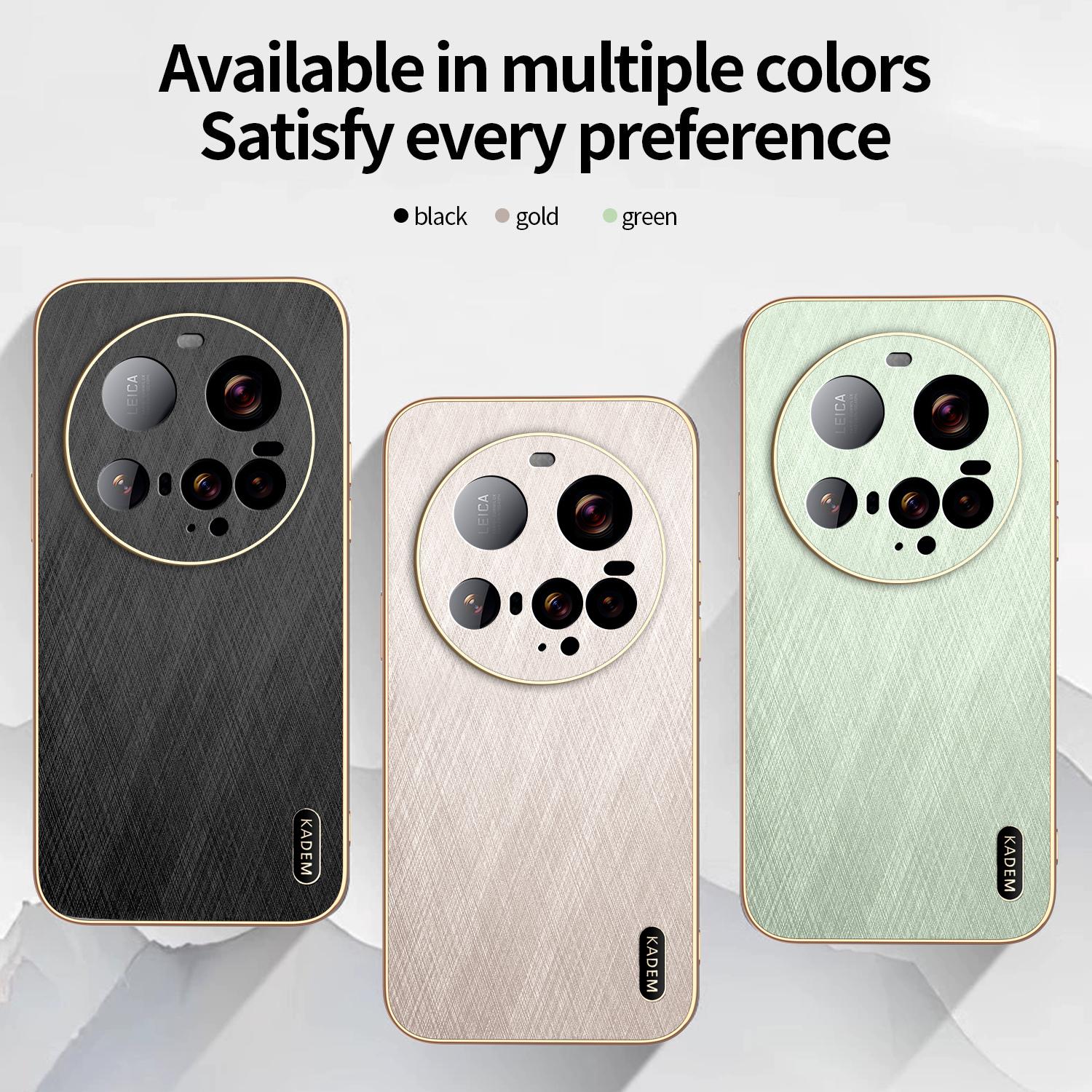 

For Xiaomi 15 Pro Ultra Phone Case Luxury Brushed Leather Electroplated Bumper Soft TPU Cover xiaomi 15 ultra зелёный