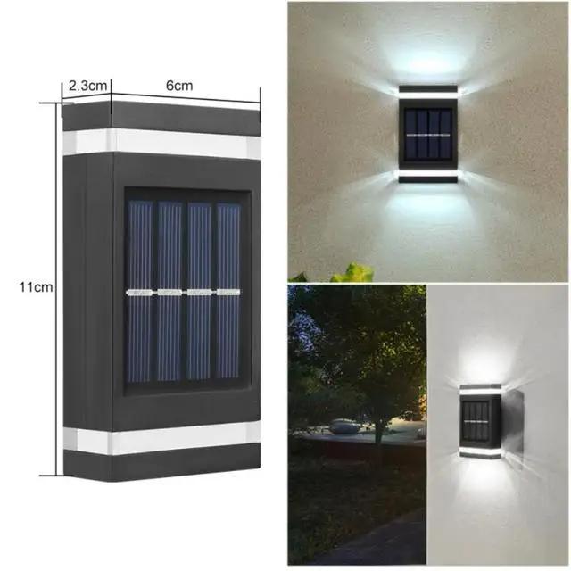 Solar Wall Lamp Outdoor Waterproof Solar Powered Light UP and Down Illuminate Home Garden Yard Decoration Outside Sunlights
