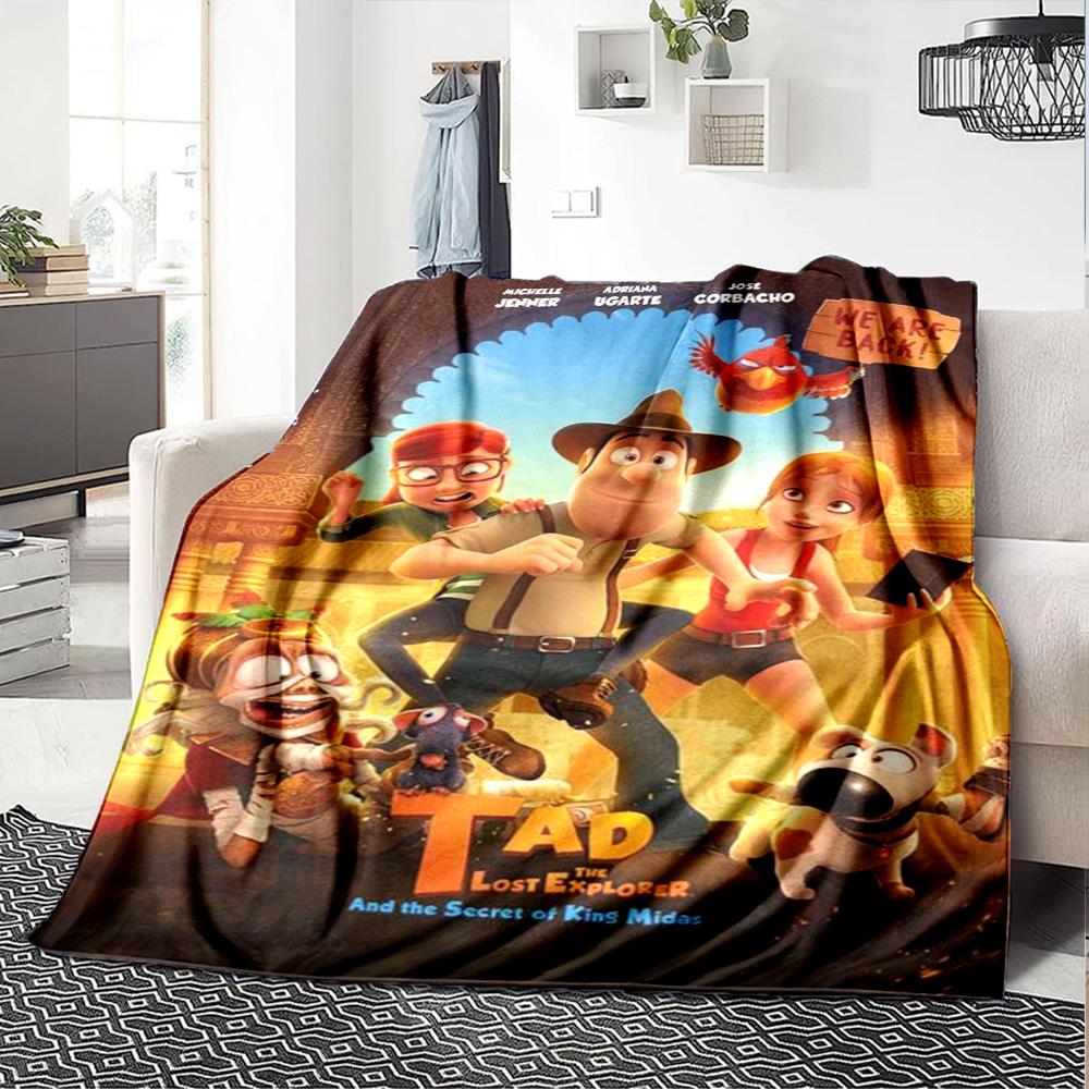Tad, the Lost Explorer Print Flannel Blanket High Quality Warm Comfortable Cover for All Seasons Perfect for Gifts Home Decor