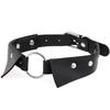 O-ring PU Leather Choker, Shirt Collar Style Punk Statement Clavicle Neck Chain